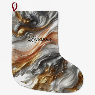 Metalle Silber Gold und Kupfer Großer Weihnachtsstrumpf