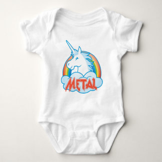 MetallEinhorn Baby Strampler