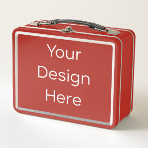 Metallene rote Lunchbox