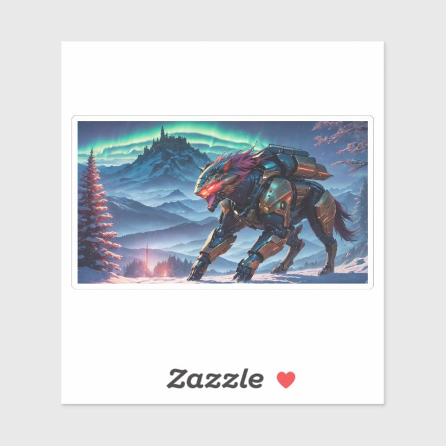 Metallgeflügelbestie des Nordens Aufkleber (Blatt)