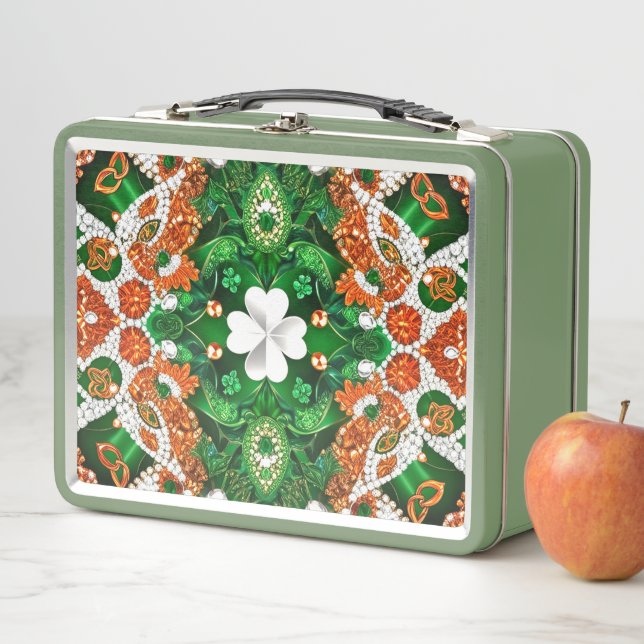 Metallgehäuse ohne Lunchbox mit irischen Farben (Beispiel)