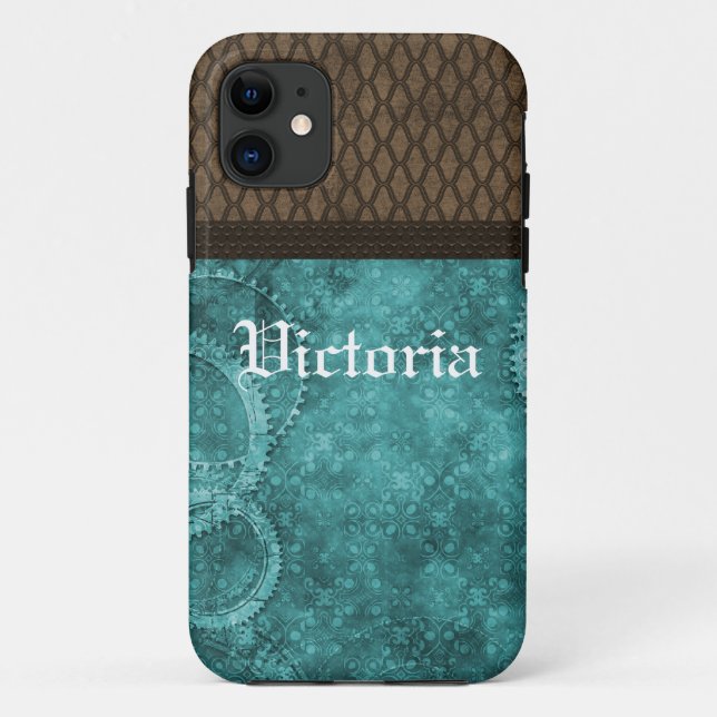 Metallgestänge Steampunk BT ID iPhone 5 Fall, Aqua Case-Mate iPhone Hülle (Rückseite)