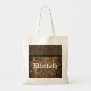 Metallgestänge Steampunk Tote Bag, braun Tragetasche