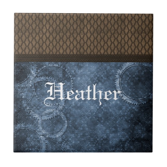 Metallgestänge, Tile, blau Fliese (Vorderseite)