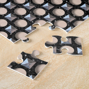 Metallgestelle auf Leder mit Holes Jigsaw Puzzle