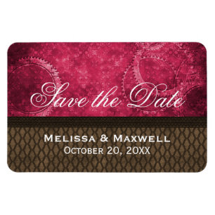 Metallgetriebe Save the Date Flexi Magnet, rosa Magnet