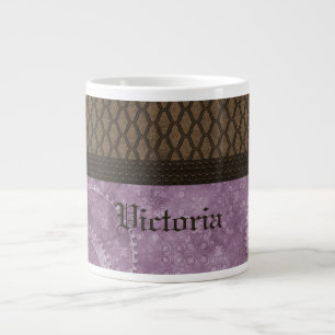 Metallgetriebe Steampunk Jumbo-Tasse, Lila Jumbo-Tasse