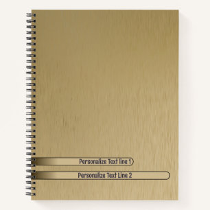 Metallgewebe in gebürsteter Form Notizbuch