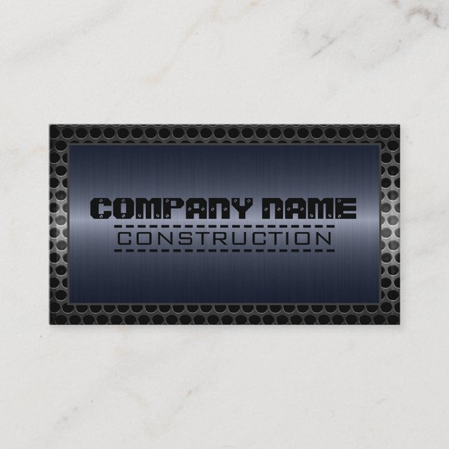 Metallgrenzbau Elegant Steel Look #10 Visitenkarte (Vorderseite)