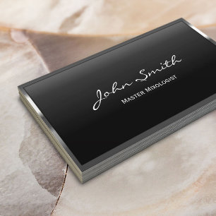 Metallgrenzenmikrogen Barkeeper Bar Visitenkarte