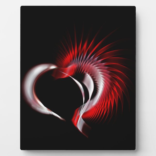 Metallherz Fotoplatte (Vorderseite)