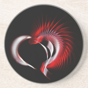 Metallherz Getränkeuntersetzer