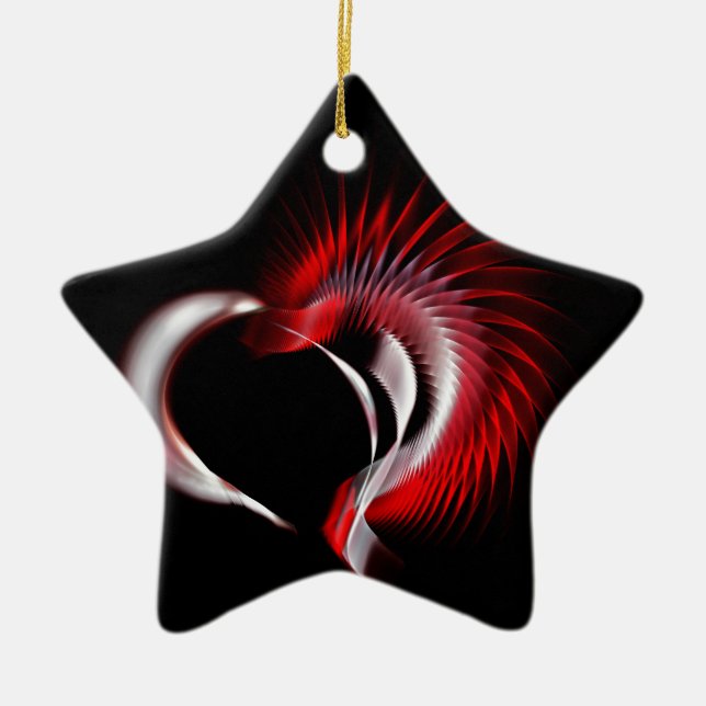 Metallherz Keramikornament (Vorne)