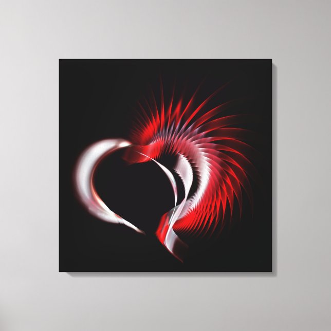 Metallherz Leinwanddruck (Vorderseite)