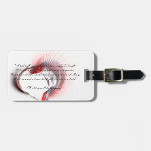 Metallherz mit Shakespeares Sonnet 18 Gepäckanhänger