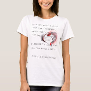 Metallherz mit Shakespeares Sonnet 18 T-Shirt