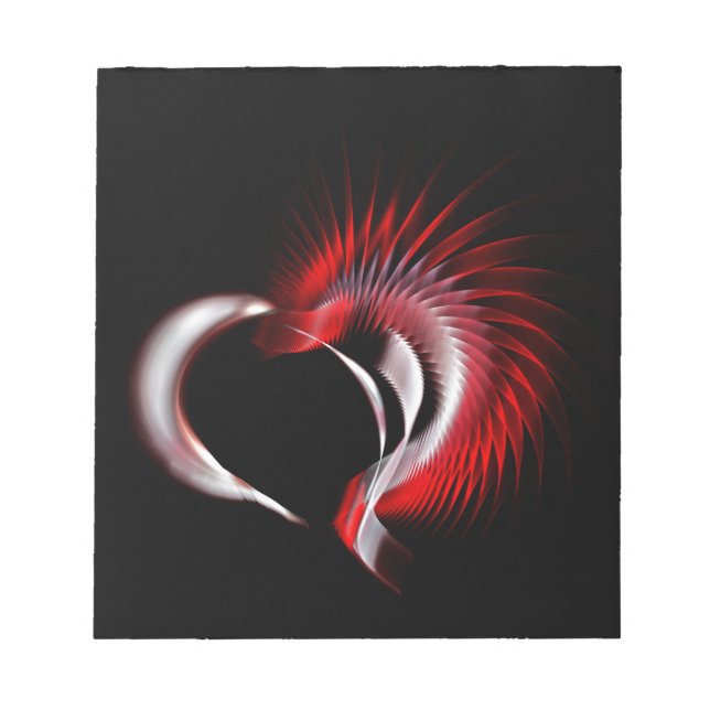 Metallherz Notizblock (Vorderseite)