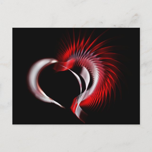 Metallherz Postkarte (Vorderseite)