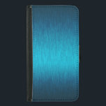 Metallic Blue Brushed Aluminium Look Samsung Galaxy S5 Geldbeutel Hülle<br><div class="desc">Türkisblaue metallische gebürstete Aluminium-Optik. Cooles,  schlichtes Design. Verfügbar auf anderen Produkten. Metallische Optik ist eine digitale Illusion und die echter metallischer Oberfläche.</div>