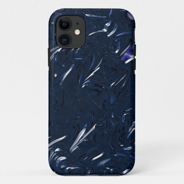 Metallic Blue Case-Mate iPhone Hülle (Rückseite)
