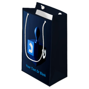Metallic Blue Dreidel Kleine Geschenktüte