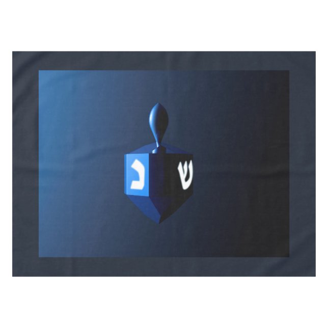 Metallic Blue Dreidel Tischdecke (Vorderseite (Horizontal))