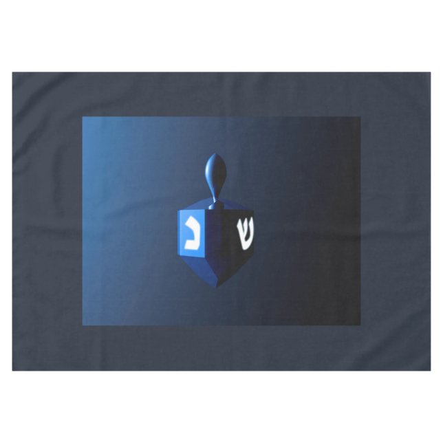 Metallic Blue Dreidel Tischdecke (Vorderseite (Horizontal))