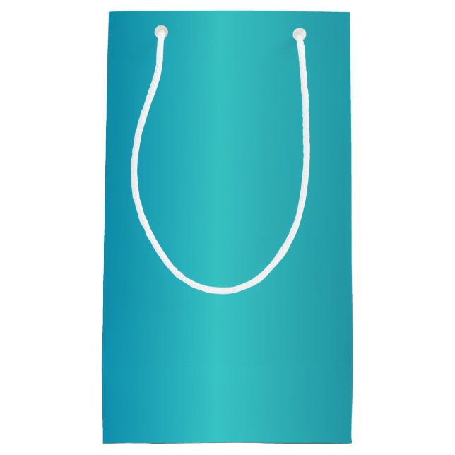 Metallic Blue Kleine Geschenktüte (Vorderseite)