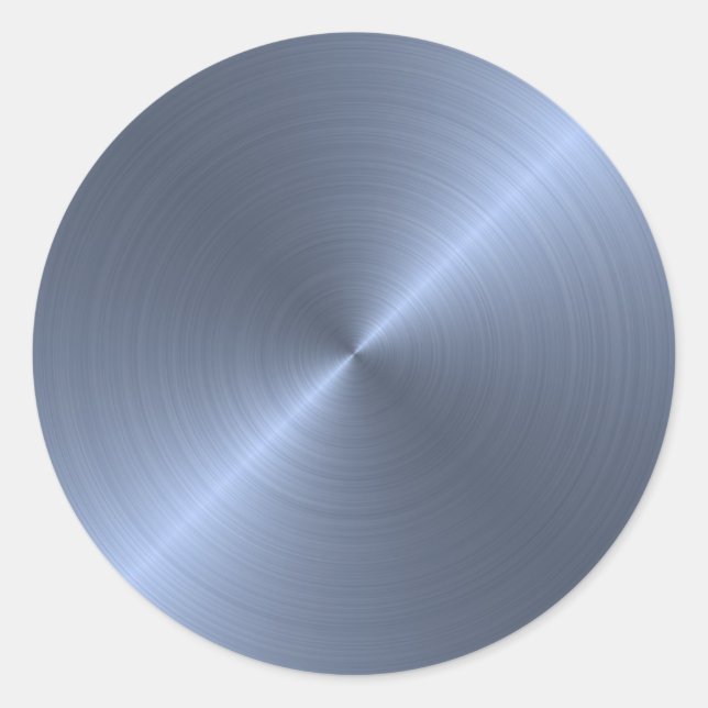 Metallic Blue Runder Aufkleber (Vorderseite)