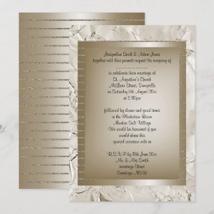 Metallic Bronze Gold Elegante WEDING Einladung