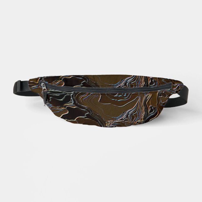 Metallic Brown Camouflage Bauchtasche (Vorderseite)