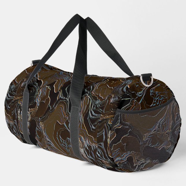Metallic Brown Camouflage Duffle Bag (Rechte Ecke)