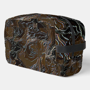 Metallic Brown Camouflage Waschbeutel