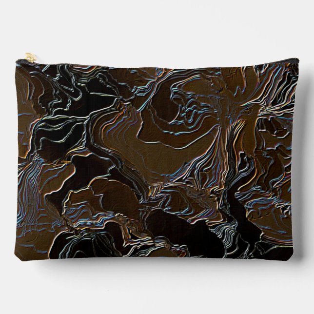 Metallic Brown Camouflage Zubehörtasche (Vorderseite)