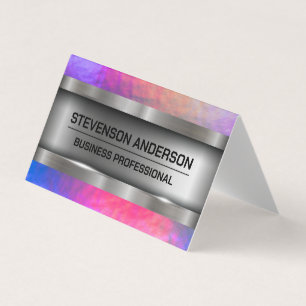 Metallic Brushed   Hintergrundfarbe der Textur Visitenkarten