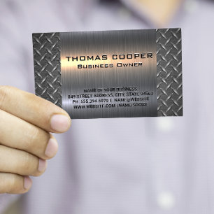 Metallic Brushed Shine   Diamant gepolstertes Must Visitenkarte