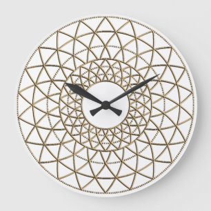 Metallic Circle Pattern Acrylic Wall Clock Große Wanduhr