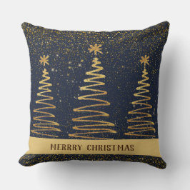 Metallic Elegant Luxus funkelndes Blau Kissen