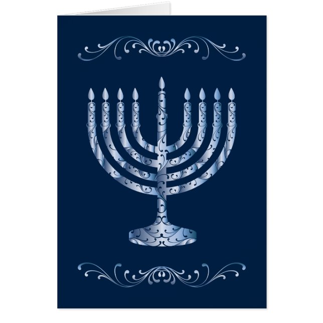 Metallic Filigree Menorah (Vorne)