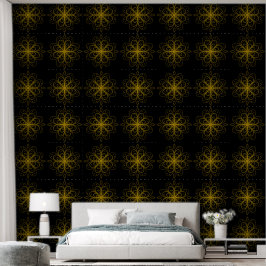 Metallic flower tile gray background tapete