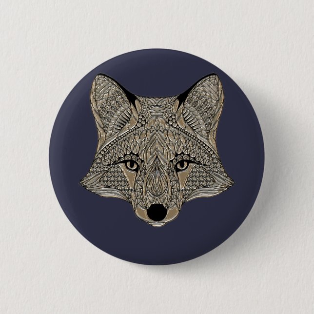 Metallic Fox Face Button (Vorderseite)