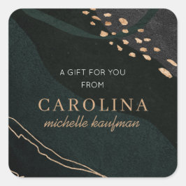 Metallic Geode Quadratischer Aufkleber