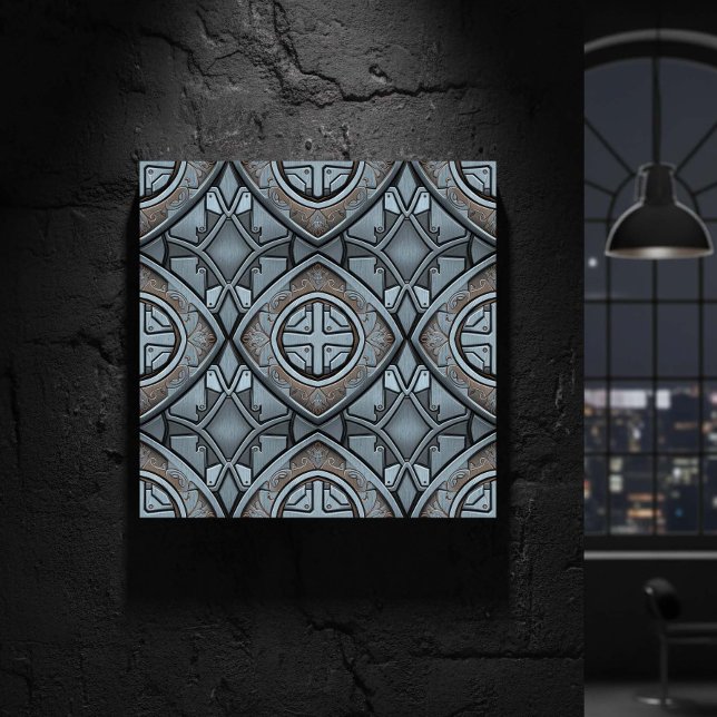 Metallic Geometric Brushed Nickel #20 ID1227 Fliese (Von Creator hochgeladen)