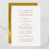 Metallic Gold Beide Eltern Hochzeit