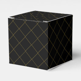 Metallic Gold Box Stripe Black Classic Favor Boxes Geschenkschachtel