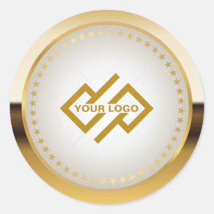 Metallic Gold Classic Round Aufkleber