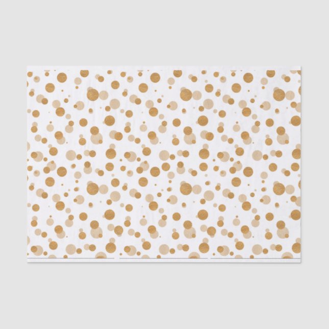 Metallic Gold Dots Weihnachten Seidenpapier (Vorderseite)