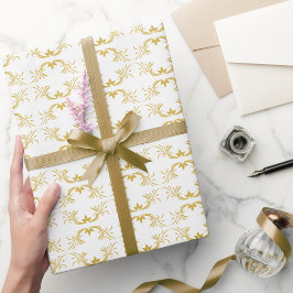 Metallic Gold Floral Gift Wrap Geschenkpapier