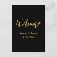 Metallic Gold & Schwarz Beruflich Modernes Elegant
