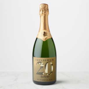 Metallic golden 20. Geburtstag